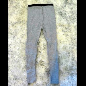 Stretchy Grey Ribbed Leggings